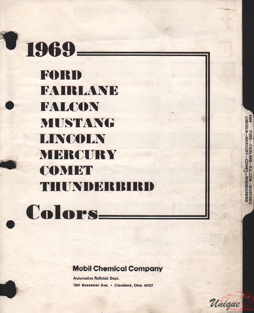 1969 Ford Paint Charts Arco